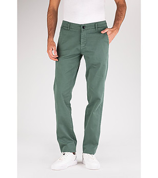 Зелен памучен мъжки панталон Lark снимка