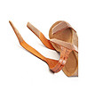 Кафяви дамски кожени сандали с животински принт Siera-4 снимка