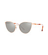 Дамски слънчеви очила в розово-златисто със сиви лещи-0 снимка