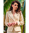 Бежово дамско сако със златисти копчета Emala-4 снимка
