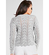 Сив дамски ажурен пуловер Dorea-1 снимка