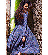 Синя рокля с пейсли принт Adelisa-0 снимка