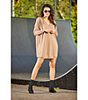 Бежова памучна рокля Aldona-4 снимка