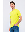 Мъжка памучна блуза в жълто-зелен нюанс Allan-2 снимка