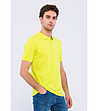 Мъжка памучна блуза в жълто-зелен нюанс Allan-3 снимка