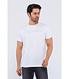 Бяла памучна мъжка тениска Marc-0 снимка