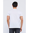 Бяла памучна мъжка тениска Marc-1 снимка
