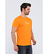 Памучна мъжка оранжева тениска Carol-2 снимка