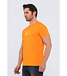 Памучна мъжка оранжева тениска Carol-3 снимка