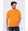 Мъжка памучна оранжева тениска Benedict-0 снимка