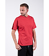Памучна мъжка тениска в червено Benjamin-3 снимка