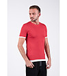 Мъжка тениска в червено с бели кантове Bernard-3 снимка