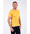 Мъжка тениска в жълто с бели кантове Bernard-3 снимка