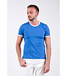 Мъжка тениска в синьо с бели кантове Bernard-0 снимка