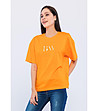 Оранжева дамска памучна тениска Alva-2 снимка