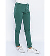 Зелен дамски памучен панталон Karra-3 снимка