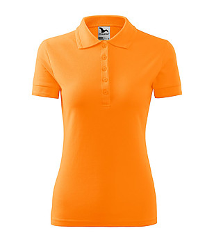 Оранжева дамска блуза с яка Lia снимка