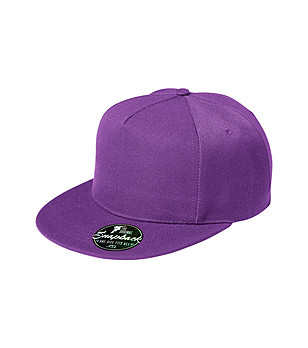 Unisex лилава шапка с козирка снимка