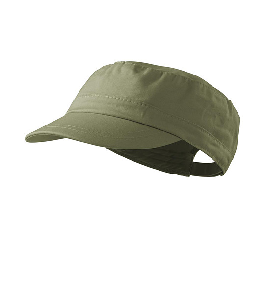 Unisex памучна шапка с козирка в цвят каки снимка