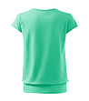 Дамска памучна тениска City в цвят мента-1 снимка