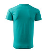 Мъжка памучна тениска Elino в цвят емералд-1 снимка