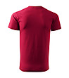 Тъмночервена мъжка памучна тениска Elino-1 снимка