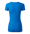 Синя дамска памучна вталена тениска Lidia-1 снимка