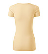 Дамска вталена тениска в цвят ванилия Lidia от памук-1 снимка