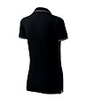Черна дамска памучна блуза с яка Lia-3 снимка
