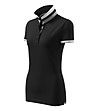 Черна дамска памучна блуза с контрастни кантове Wella-2 снимка