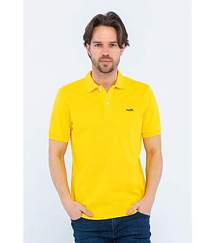 Жълта памучна мъжка блуза снимка