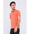 Памучна мъжка блуза в оранжев нюанс-2 снимка