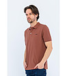 Кафява памучна мъжка блуза-2 снимка
