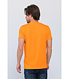 Памучна мъжка оранжева тениска с щампа-1 снимка