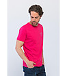 Памучна мъжка тениска в нюанс на циклама-3 снимка