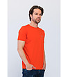 Памучна мъжка червена тениска-3 снимка