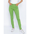 Зелени дамски памучни дънки-0 снимка