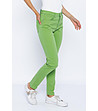 Зелени дамски памучни дънки-2 снимка