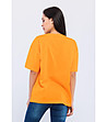 Памучна дамска оранжева тениска-1 снимка