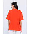 Памучна дамска тениска в червен нюанс-1 снимка