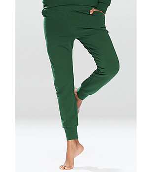 Зелен памучен дамски панталон Irma снимка