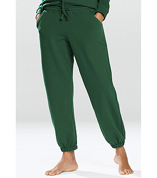 Зелен памучен дамски спортен панталон Wenezja снимка