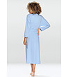 Памучен дълъг дамски халат в светлосиньо Melissa-1 снимка