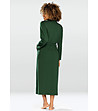Памучен дълъг дамски халат в зелено Melissa-1 снимка