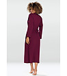 Памучен дълъг дамски халат в бордо Melissa-1 снимка