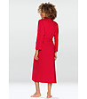 Памучен дълъг дамски халат в червено Melissa-1 снимка