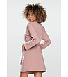 Дамски къс памучен халат в цвят пудра Pola-1 снимка