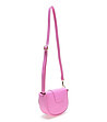 Розова дамска кожена чанта за рамо Simara-2 снимка