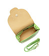 Зелена дамска кожена чанта за рамо Simara-3 снимка