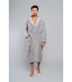Мъжки халат в светлосиво Mimas снимка